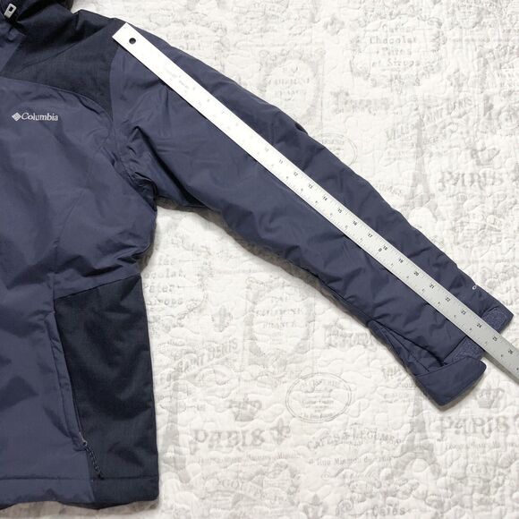 Columbia Women’s Omni Tipton Peak Hooded Insulated Jacket Navy Blue Sz L 186457 - Picture 14 of 14